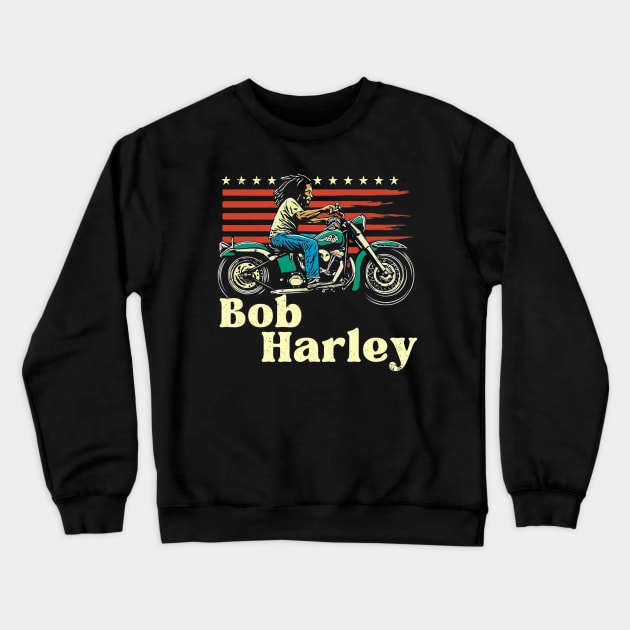 Bob Harley Crewneck Sweatshirt by RuftupDesigns